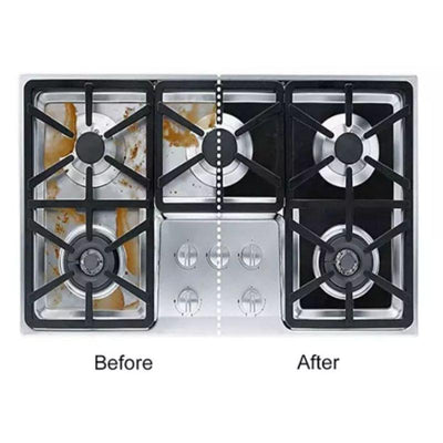 Reusable Non-Stick Liners for Gas Stovetops - 4 Pack