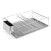 Stainless Steel Dish Drying Rack with Side Cup and Drain Board