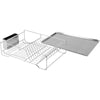 Stainless Steel Dish Drying Rack with Side Cup and Drain Board