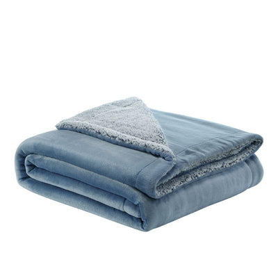 Cozy Tyme Saleem Flannel Reversible Sherpa Throw Blanket