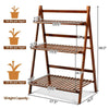 3 Tier Indoor and Outdoor Bamboo Flower Pot Shelf Stand