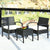 Rattan Patio Furniture - 2 Cushioned Chairs With Garden Table