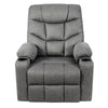 Electric Power Lift Fabric Recliner Massage Chair  2 Cup Holders - Gray