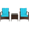 Patio Rattan Furniture 3 Piece Set