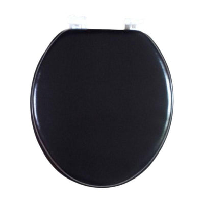 Padded Round Toilet Seat & Cover with Easy-Clean Hinges