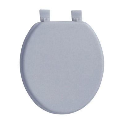 Padded Round Toilet Seat & Cover with Easy-Clean Hinges