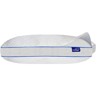 Linoy Ventilated Gel Memory Foam Pillow with Washable Cover - 2 Pack