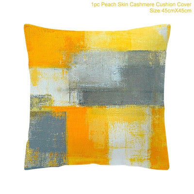 New Style Geometric Yellow Decorative Cushion For Sofa