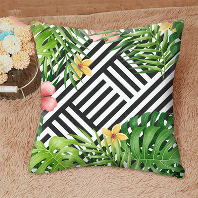 Cactus Monstera, Tropical Leaf pillowcase, Abstract flower, Decorative Pillow