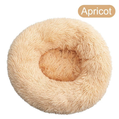 Warm Soft Long Plush Donut Dog Bed