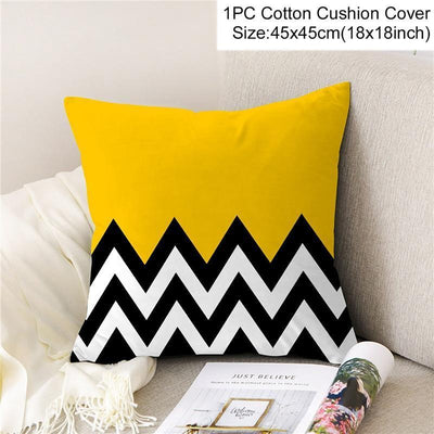 New Style Geometric Yellow Decorative Cushion For Sofa