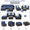 5PCS Patio Furniture Set - Sectional Conversation Sofa w/ Coffee Table