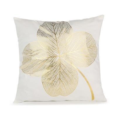 Black White Bronzing Foil Print Decorative Pillows