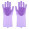 1Pair Dishwashing Silicone Rubber Dish Washing Gloves