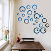 26/24pcs 3D Mirror Wall Sticker