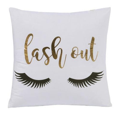 Black White Bronzing Foil Print Decorative Pillows