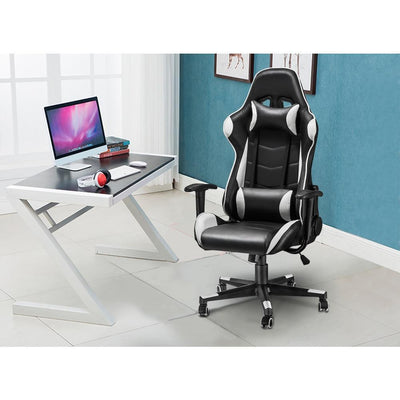 Adjustable Office Chair Ergonomic High-Back Faux Leather with Reclining Seating