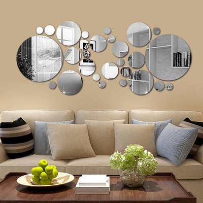 26/24pcs 3D Mirror Wall Sticker