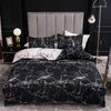 Black and White Marble Reactive Printed Bedding Set