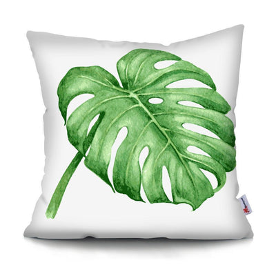 Cactus Monstera, Tropical Leaf pillowcase, Abstract flower, Decorative Pillow