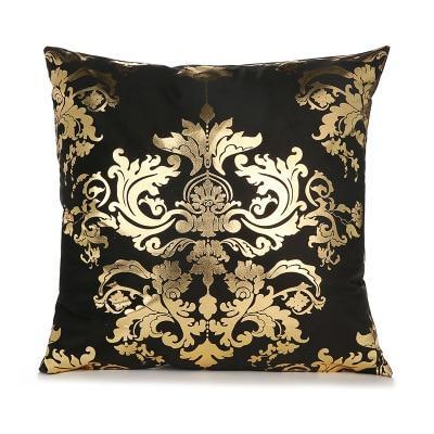 Black White Bronzing Foil Print Decorative Pillows