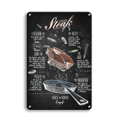 Delicate Cooking Signs Metal Plate Wall Decor