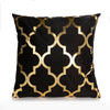 Black White Bronzing Foil Print Decorative Pillows