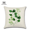 New Green Leaf Print Cushion Set