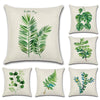 New Green Leaf Print Cushion Set