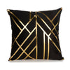 Black White Bronzing Foil Print Decorative Pillows