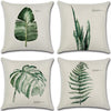 New Green Leaf Print Cushion Set