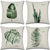 New Green Leaf Print Cushion Set