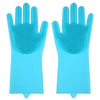 1Pair Dishwashing Silicone Rubber Dish Washing Gloves