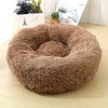 Warm Soft Long Plush Donut Dog Bed