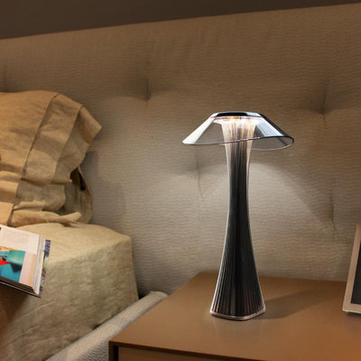 LED desk lamp dimmable protection eyes USB charging smart touch switch bedside lamps transparent crystal creative table light