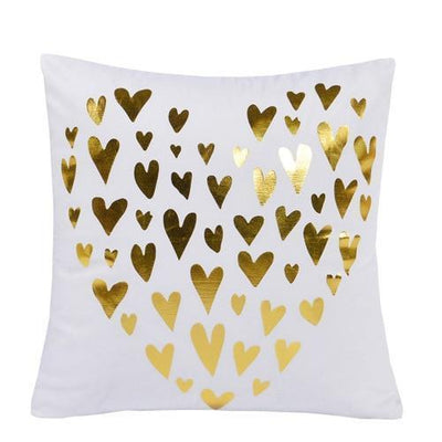 Black White Bronzing Foil Print Decorative Pillows