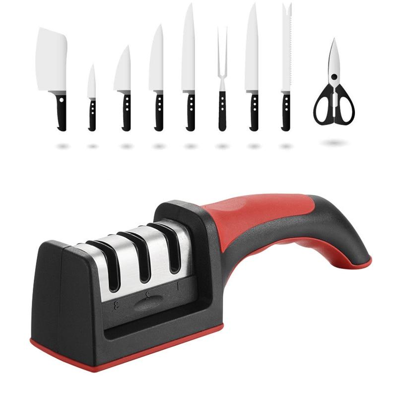 3-Stage Knife Sharpener with 1 More Replacement Sharpener