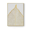 Nordic Golden abstract leaf flower Wall Art