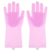 1Pair Dishwashing Silicone Rubber Dish Washing Gloves