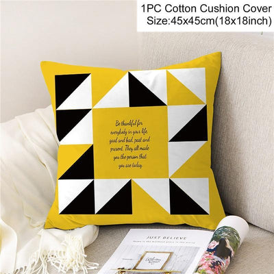 New Style Geometric Yellow Decorative Cushion For Sofa