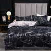 Black and White Marble Reactive Printed Bedding Set