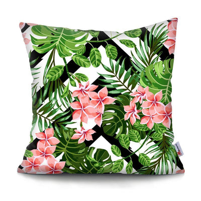 Cactus Monstera, Tropical Leaf pillowcase, Abstract flower, Decorative Pillow