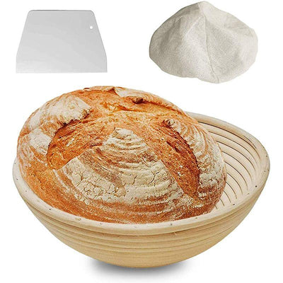 9 Inch Bread Banneton Proofing Basket-Baking Bowl Dough for Sourdough Lame Bread - 1 or 2 Pack