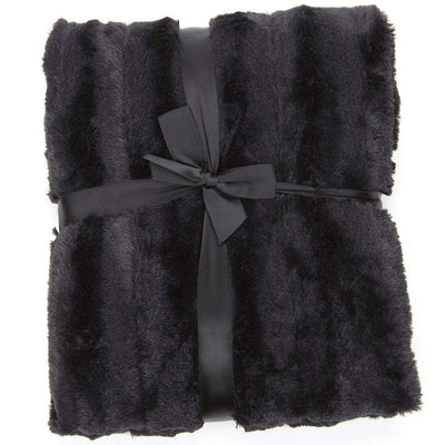 Ultra Cozy Faux Fur Microplush Reversible Throw Blanket