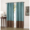 Faux Silk Thermal Two Toned Blackout Grommet Window Curtain Panels  37"x84" -  Set of 2