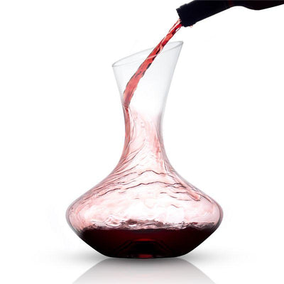 Lancia 40oz Wine Decanter Plus 4 Stemless Wine and Spirits Glasses or 4 Layla Red Wine Glasses