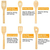 Cooking Utensil Wooden Set - 6 Piece