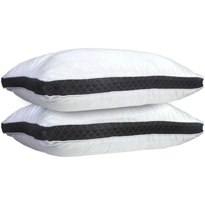 Lux Decor Collection Gusseted Quilted Bed Pillows - 2 Pack