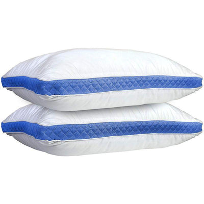 Lux Decor Collection Gusseted Quilted Bed Pillows - 2 Pack