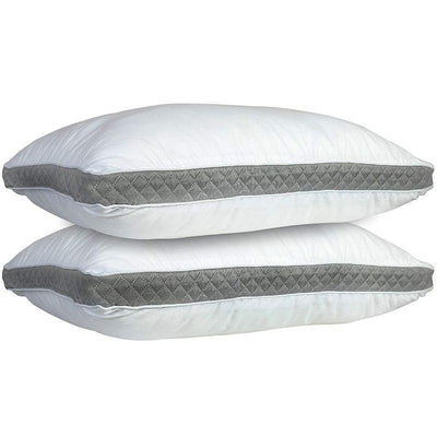 Lux Decor Collection Gusseted Quilted Bed Pillows - 2 Pack